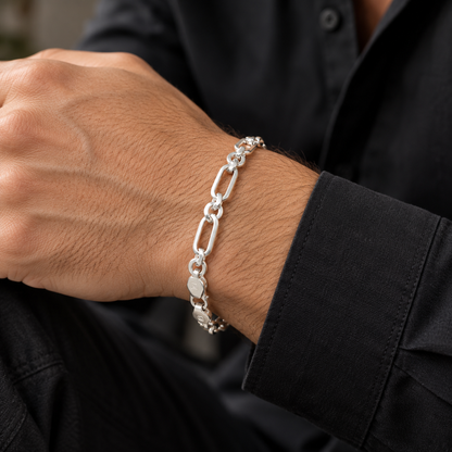 Veyron Sterling Silver Men’s Bracelet