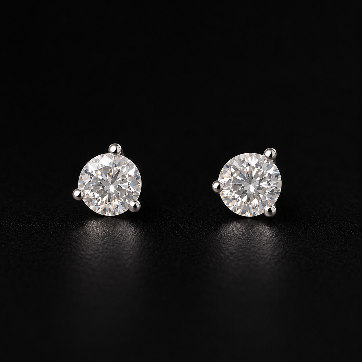 Classic Solitaire Stud Earrings