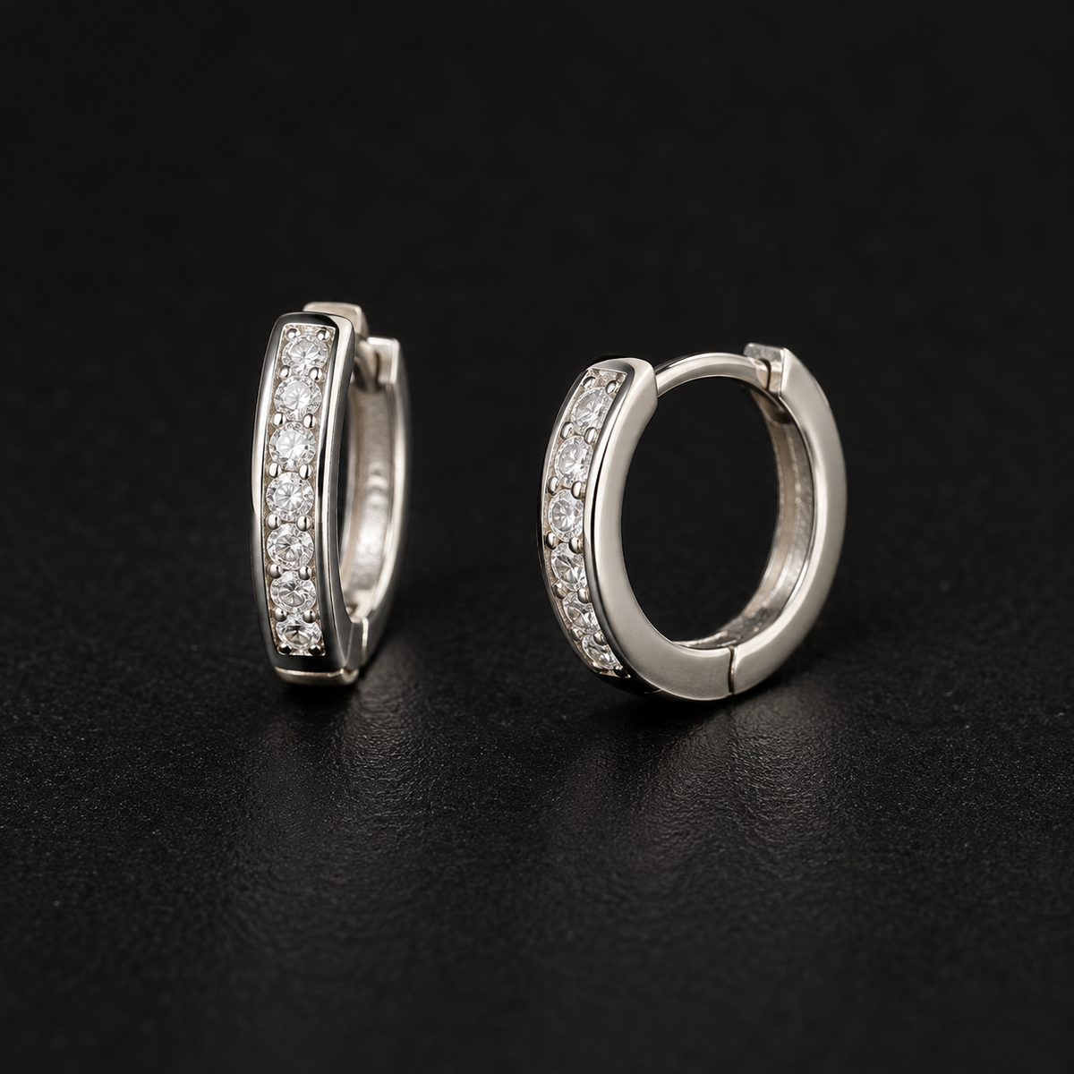 Silver Starlight Hoop Earrings