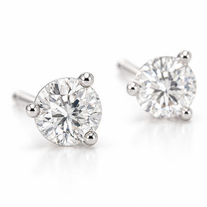 Classic Solitaire Stud Earrings