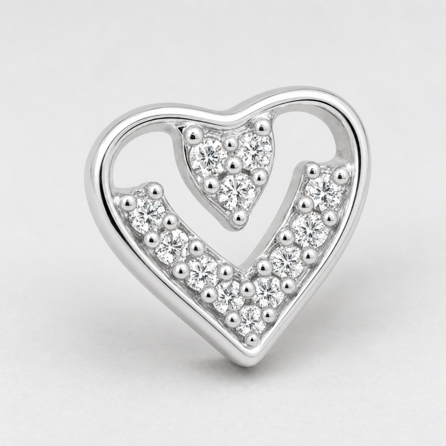 Crystal Heart Stud Earrings