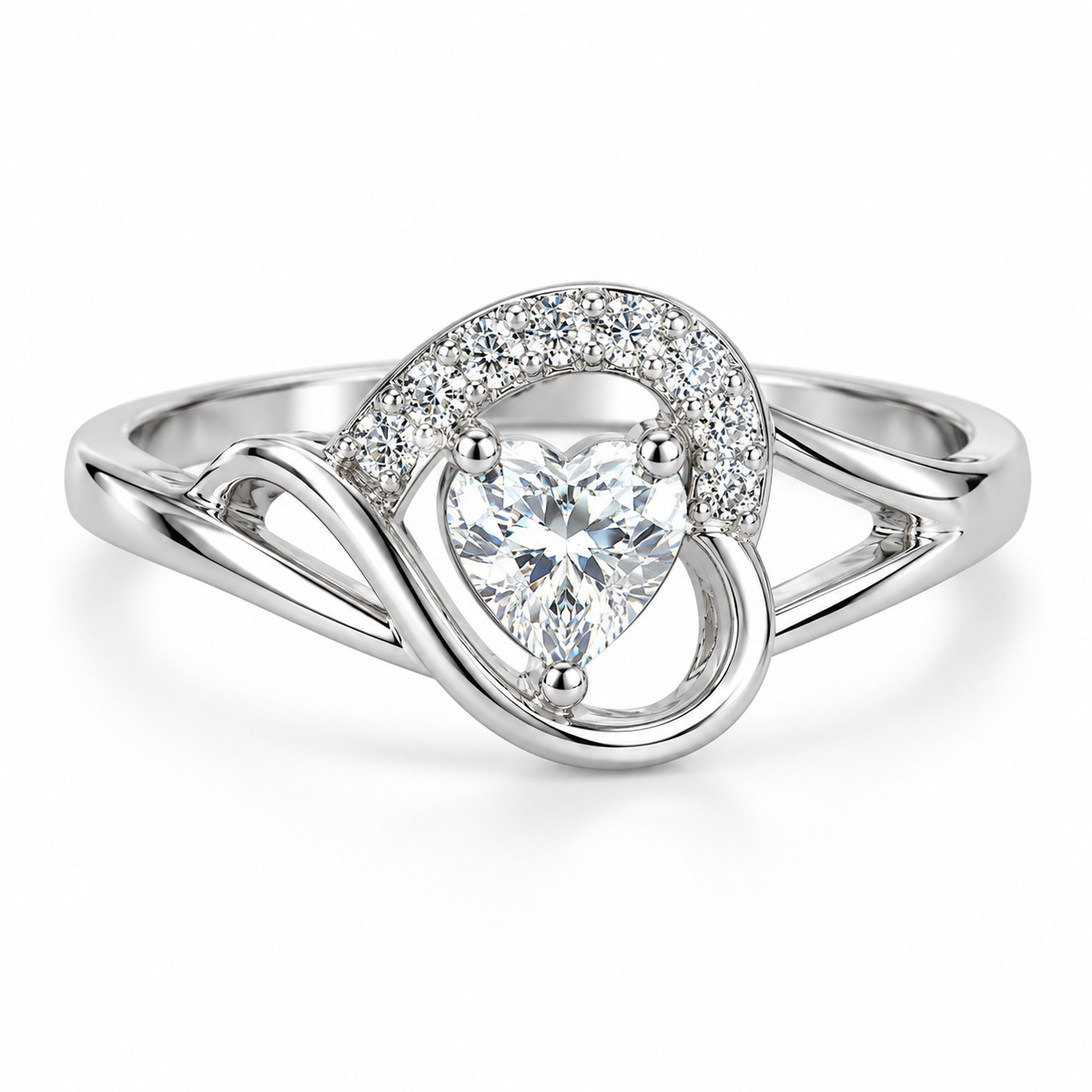 Heart of Elegance Silver Ring