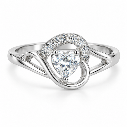 Heart of Elegance Silver Ring