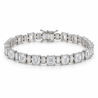 Rectangular Sparkle Tennis Bracelet