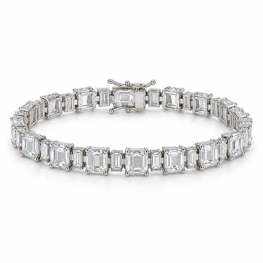 Rectangular Sparkle Tennis Bracelet