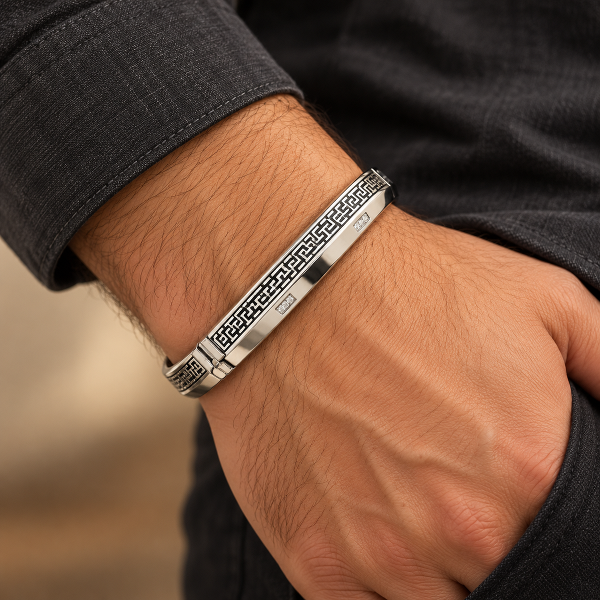 Men’s Greek Key Kada