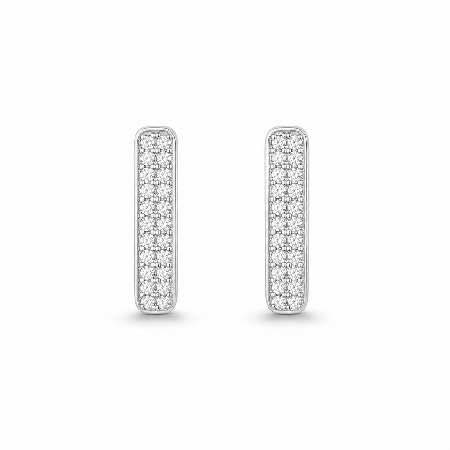 Pavé Bar Stud Earrings