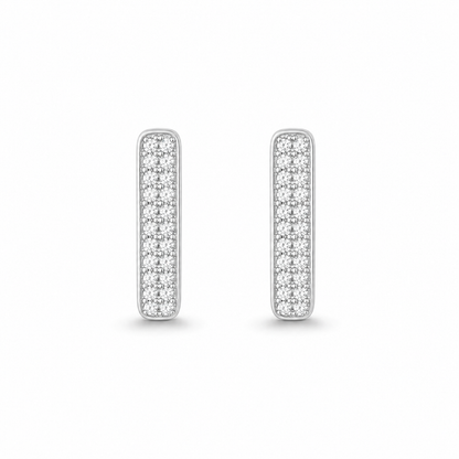 Pavé Bar Stud Earrings