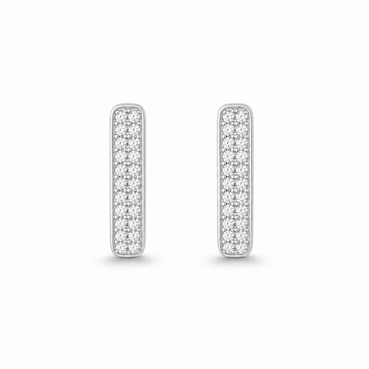 Pavé Bar Stud Earrings