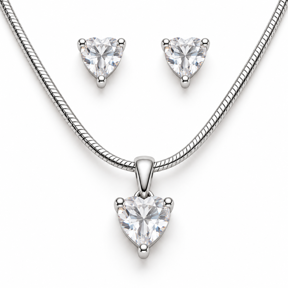 Sweetheart Necklace & Earrings Set