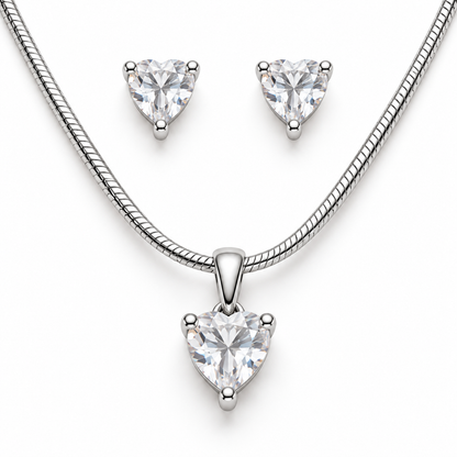 Sweetheart Necklace & Earrings Set