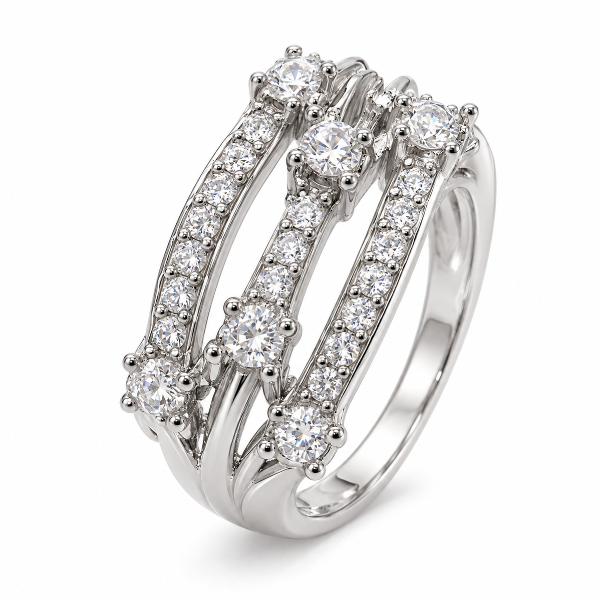 Celeste Multi-Row Ring