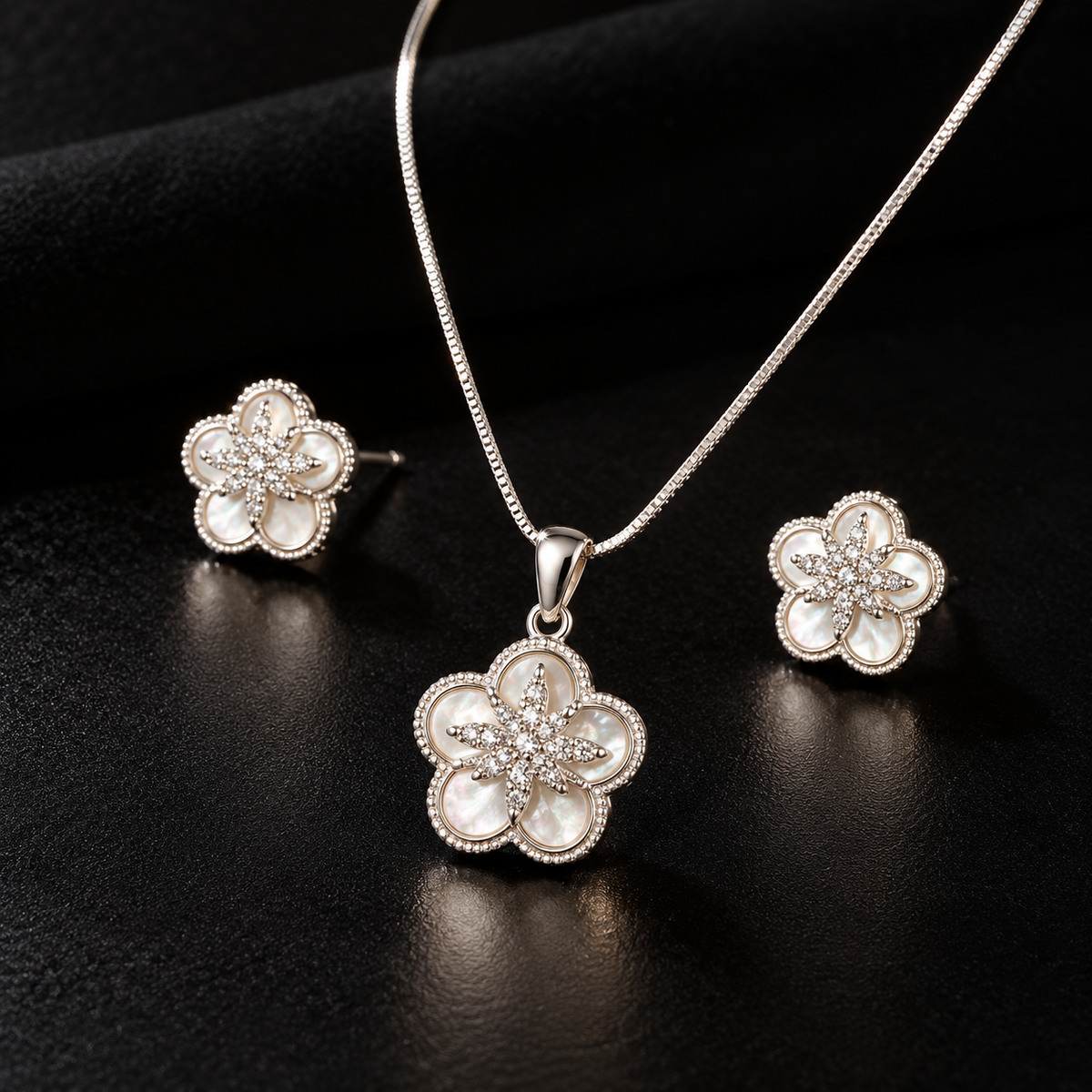 Luna Bloom Necklace & Earring Set