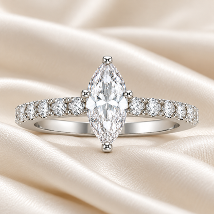 Marquise Cut Stone Ring