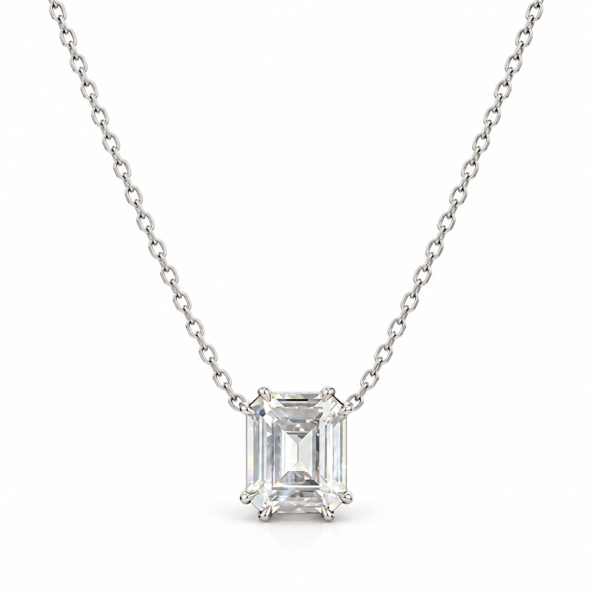 Rectangular Solitaire Necklace