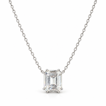 Rectangular Solitaire Necklace