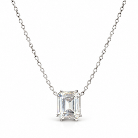 Rectangular Solitaire Necklace