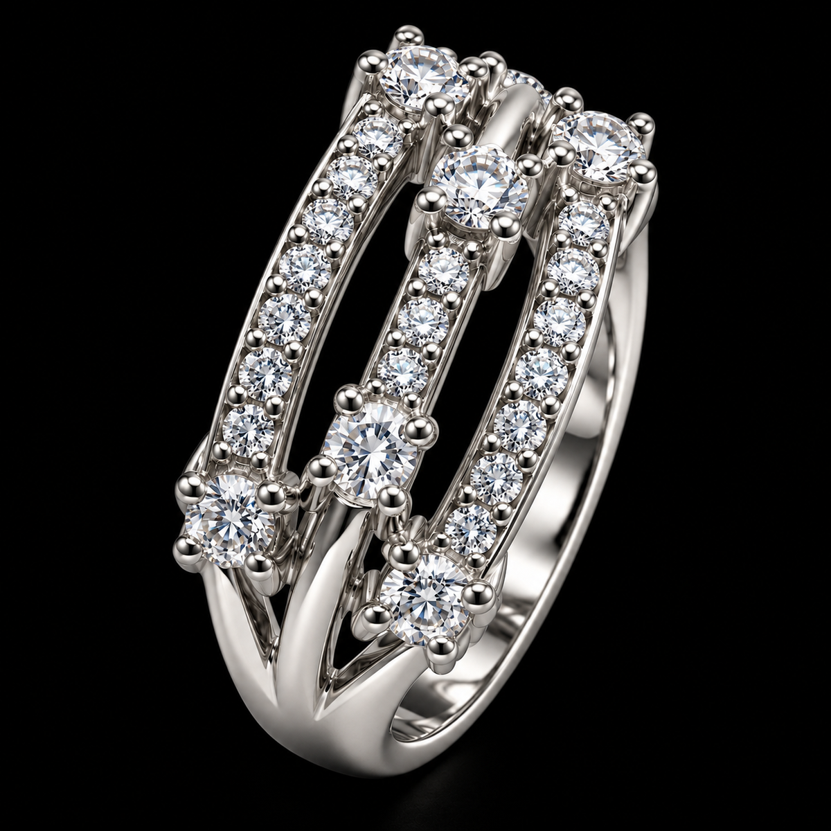Celeste Multi-Row Ring