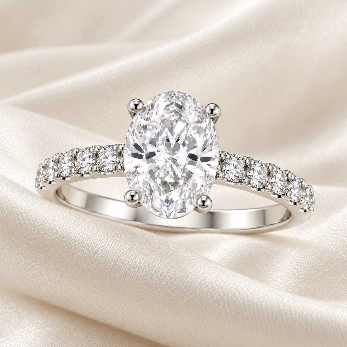 Oval Cut Stone Ring