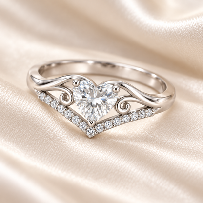 Heart of Elegance Silver Ring