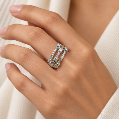 Celeste Multi-Row Ring