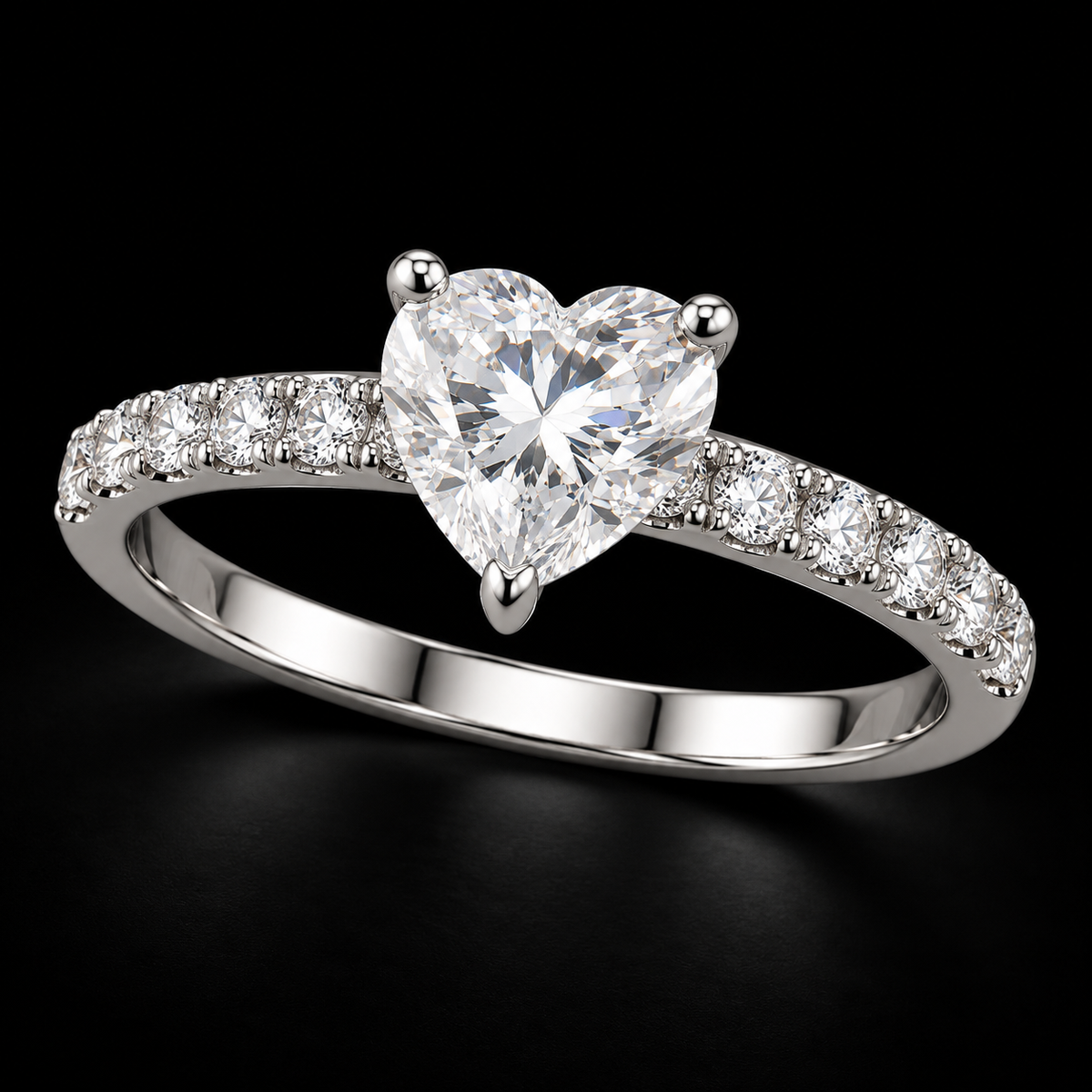Heart Cut Stone Ring