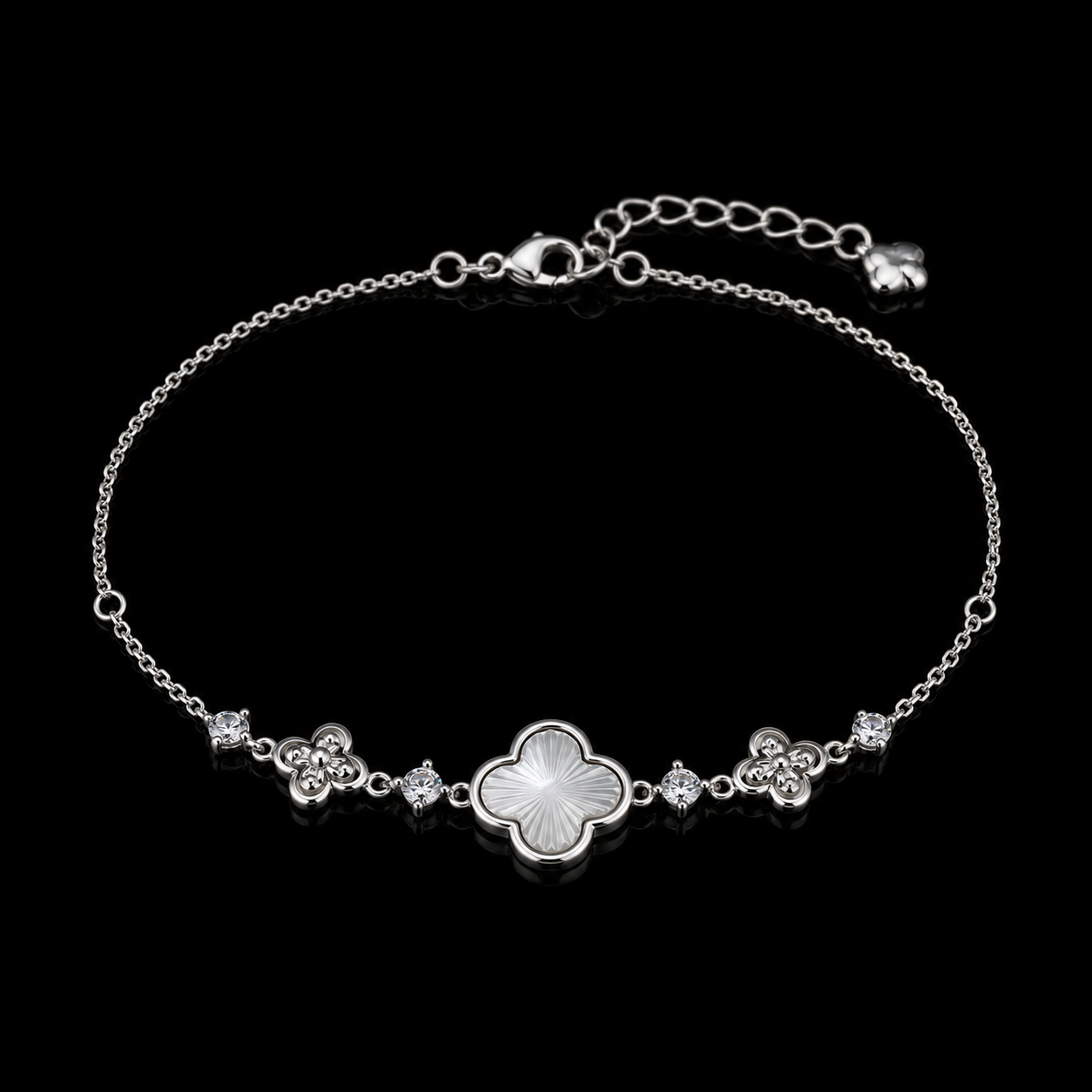 Celestial Clover Sterling Silver Bracelet