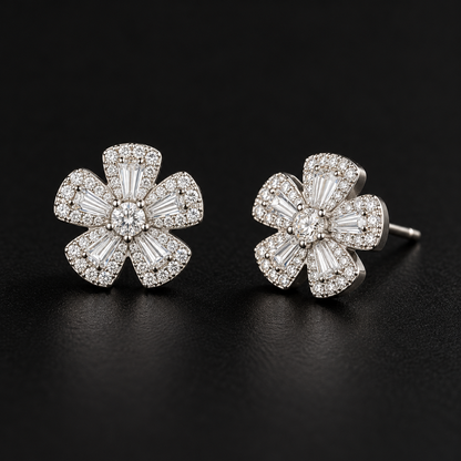 Radiant Blossom Stud Earrings