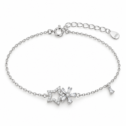 Starlight Bloom Silver Bracelet