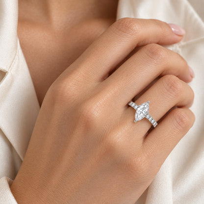 Marquise Cut Stone Ring