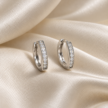 Silver Starlight Hoop Earrings