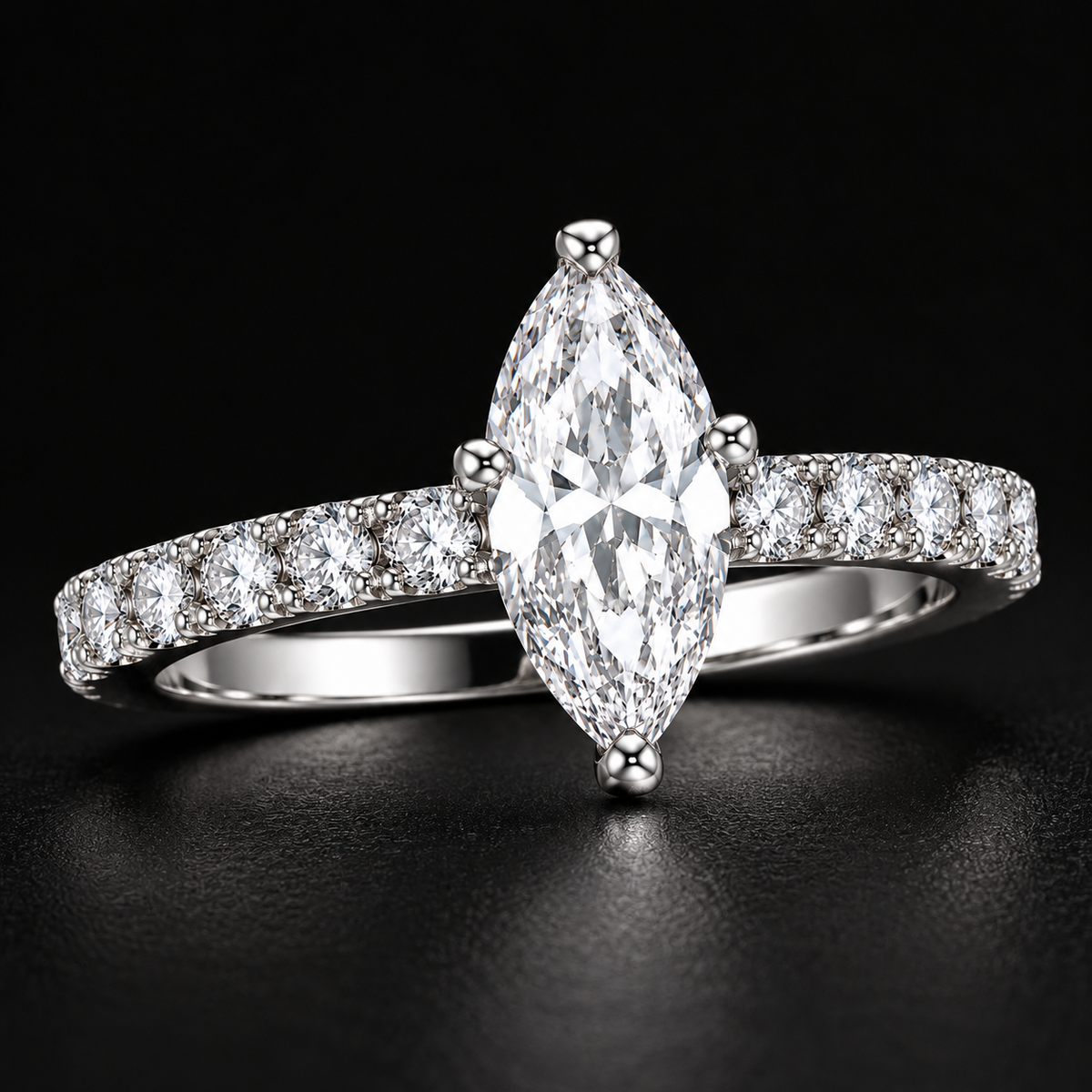 Marquise Cut Stone Ring