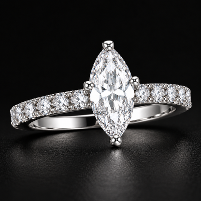 Marquise Cut Stone Ring