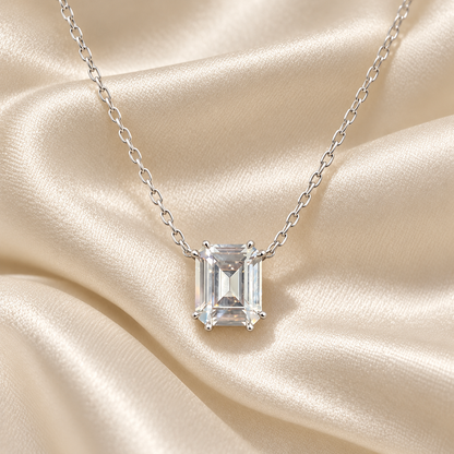 Rectangular Solitaire Necklace