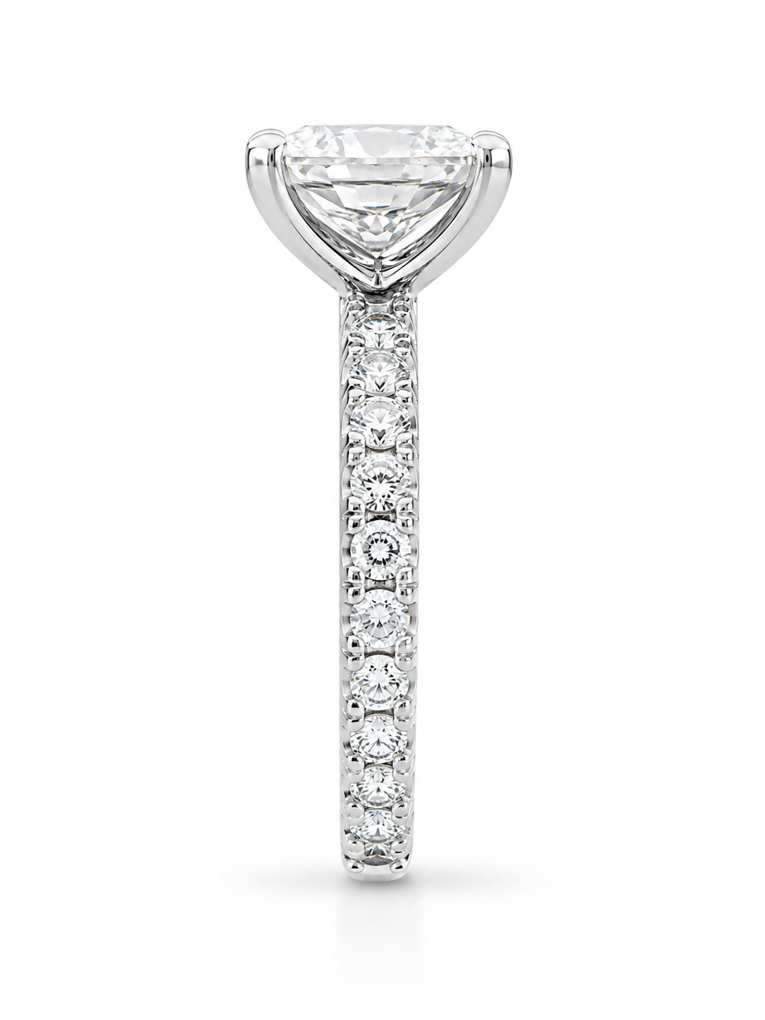 Radiant Cut Solitaire Engagement Ring | 925 Sterling Silver |Vzyra