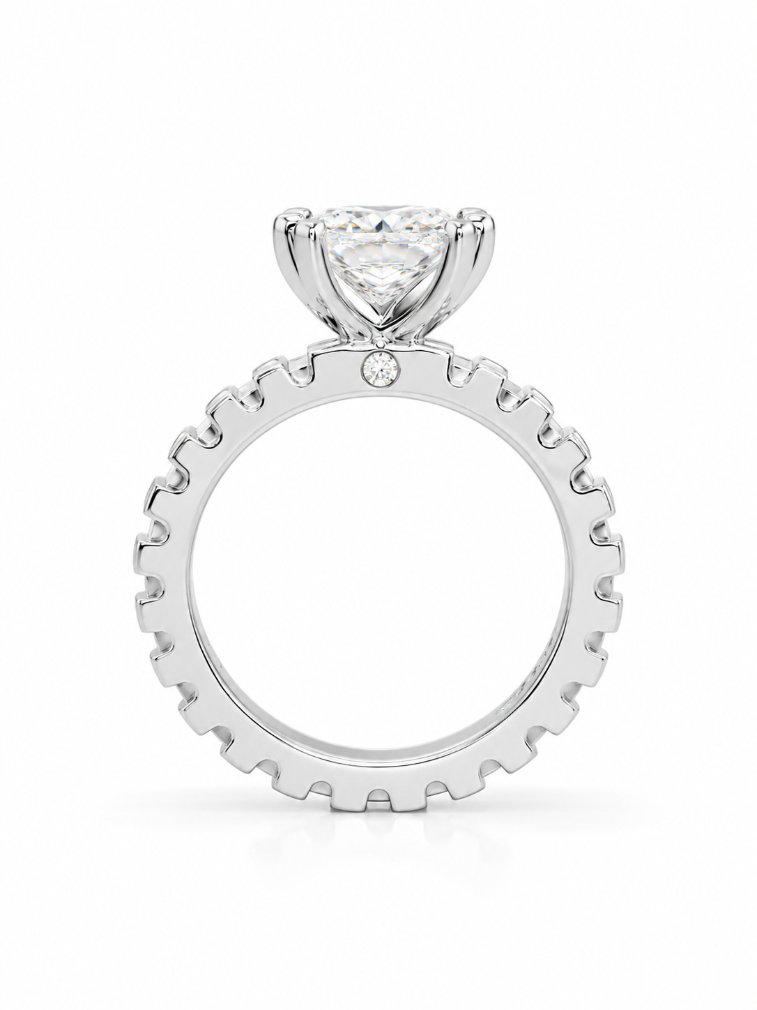 Radiant Cut Solitaire Engagement Ring | 925 Sterling Silver |Vzyra